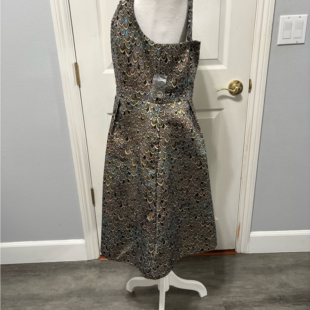 Modcloth Multicolor Scallop Mini Dress New with Tags Size 12 - Picture 4 of 13